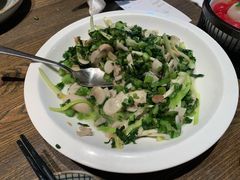 青雪菜蘑菇炒肉片-童年小筑餐厅(申花路店)