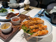 熟醉沼虾拼鲜蔬-杭州西湖柳莺里酒店·闻莺厅