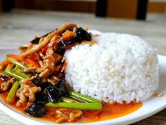 鱼香肉丝盖饭-首都师范大学-本部食堂