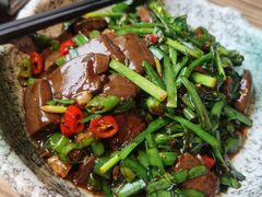 尖椒韭菜鸭血-房陵农家(东亭店)