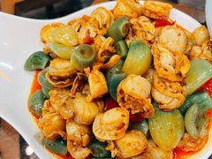 腊八蒜拌扇贝-良师门滨海人家·海鲜·家常菜(滨海城店)