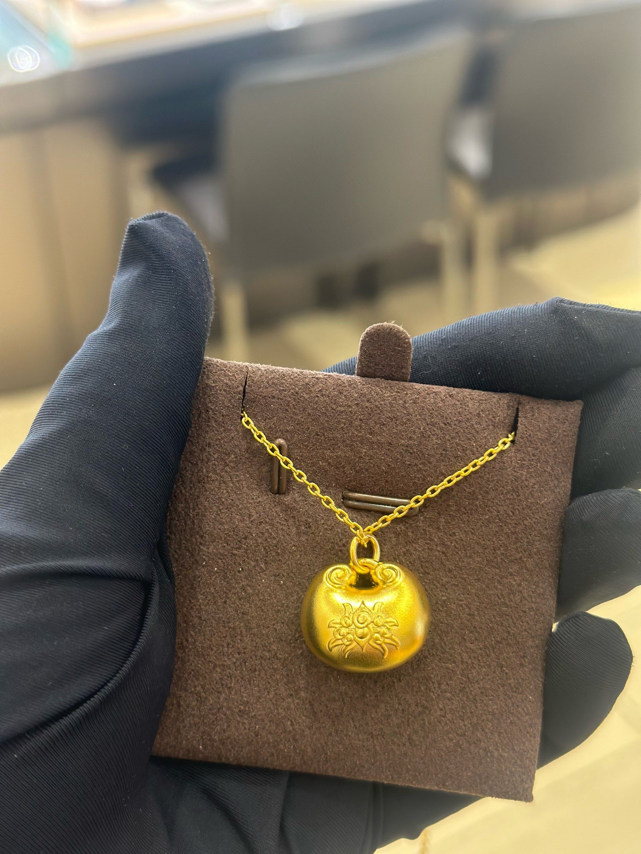 新款金墩墩小金锁#珠宝首饰#黄金 「周生