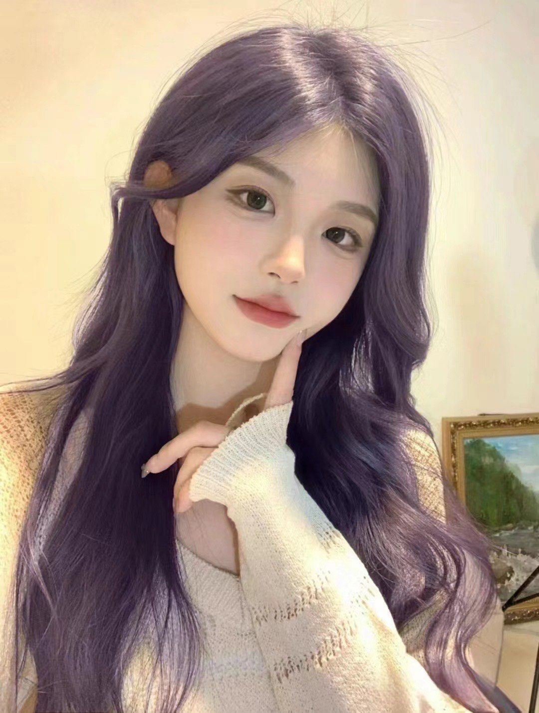 紫藤色
勇敢选择紫藤发色,
释