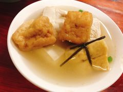 油泡豆腐面结汤-金秋小吃海鲜·专注30年临海特色风味