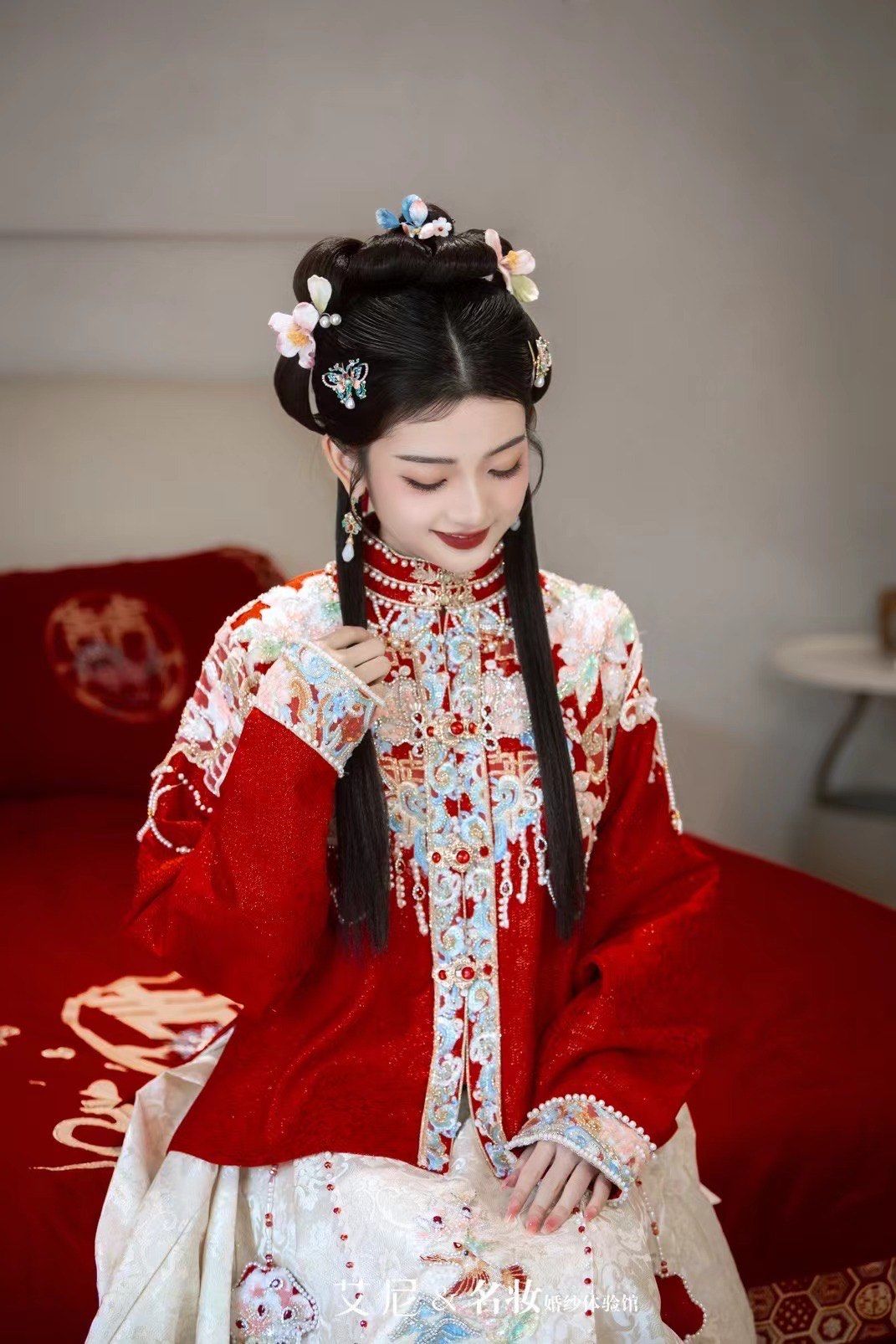 古风美,新娘子 出门中式/马面裙 出门汉服