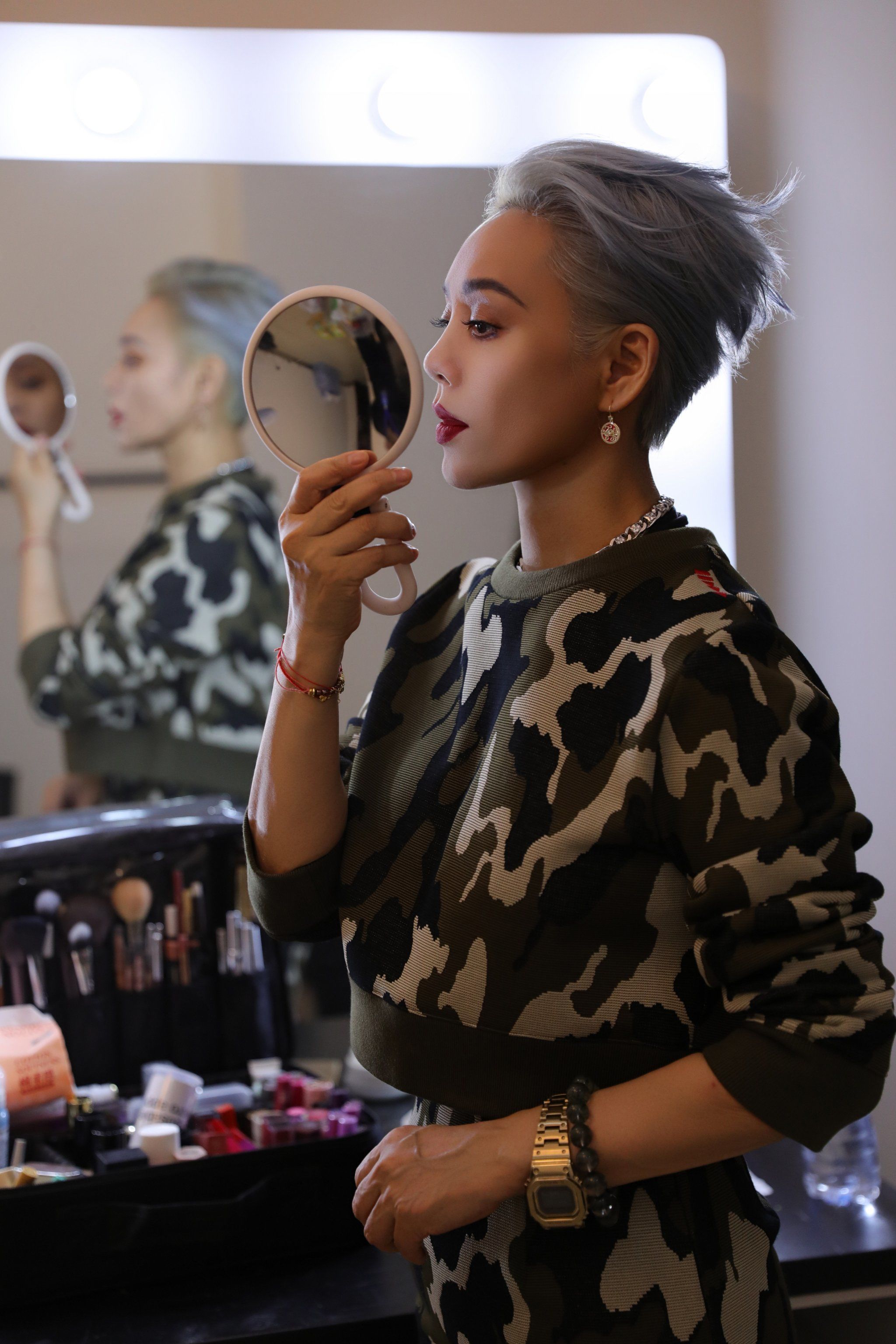 我给宁静做的酷帅短发造型