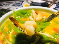 翡翠海鲜面疙瘩汤-绿茶餐厅(乐峰广场店)