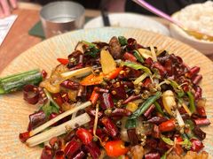 炒牛胸口油-浩海火燒雲傣家菜(芮欧百货店)