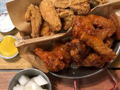 炸鸡翅一半一半-富乐满韩国正宗炸鸡韩国料理(虹泉路店)