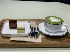 京都宇治抹茶拿铁-中国油画院咖啡馆
