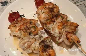 Shrimp and Squid Skewer Tartare