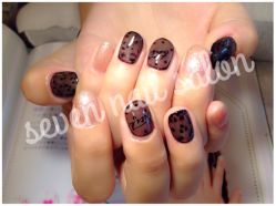 性感黑丝配豹纹-7号美甲美睫