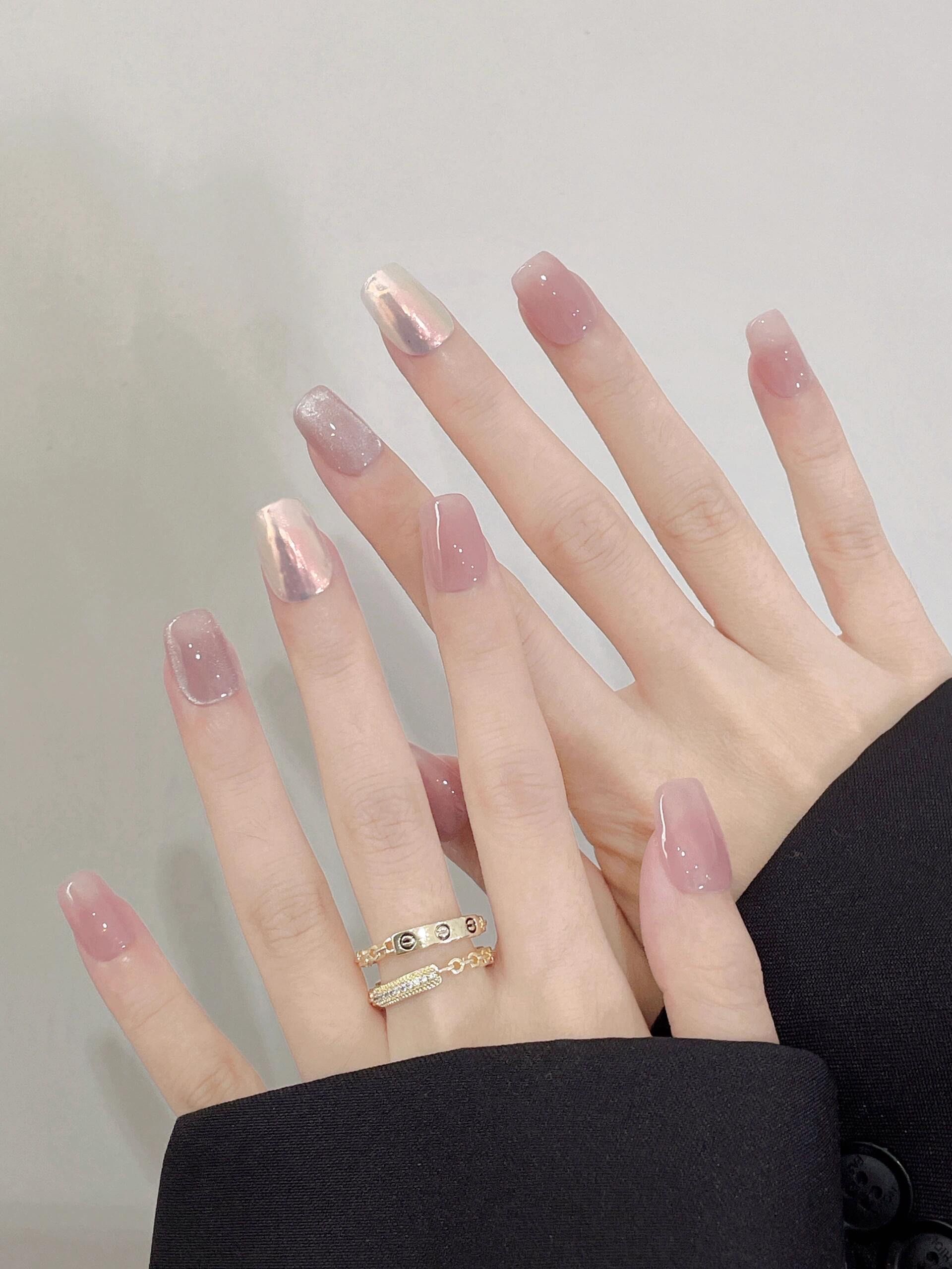 冰透调色猫眼美甲💅