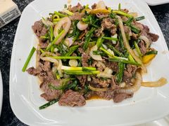 姜葱炒观珠黄牛肉-阿水土鸡(远光店)