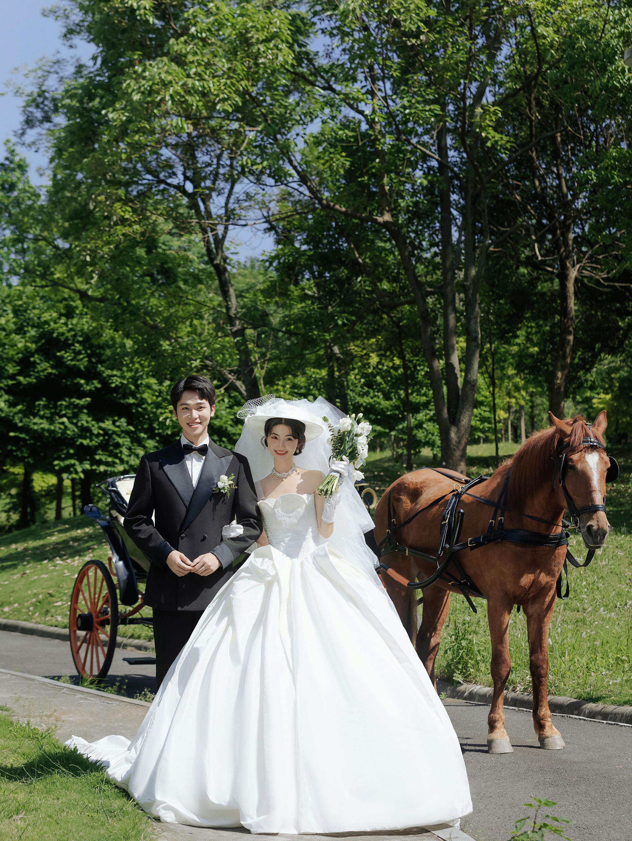 高级仪式感～森系马车婚纱照