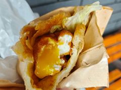 -小红车炸蛋葱油饼