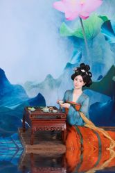 -后宫·古装汉服京剧儿童亲子全家福摄影