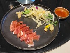 三年金钱火腿配大理手撕乳扇-泓0871臻选云南菜·味庄