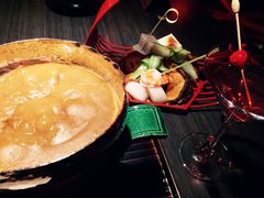 新式芝麻酱海鲜什锦蔬菜火锅-滩万日本料理Nadaman(国贸大酒店)