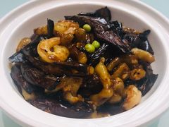 虾仁蹄筋茄子煲-同喜烤鸭店(光芒店)