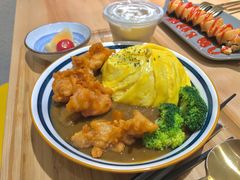 炸鸡块咖喱蛋包饭套餐-暖食光·台式家庭餐厅·生日主题店(万达店)
