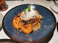 鲜茄茸大虾配马斯卡朋意大利面-BE BRIGHT KITCHEN(正佳广场店)