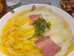 娃娃菜蒸咸肉-绿茶餐厅(龙井船宴· 品牌总店)