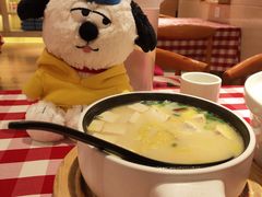 鸡汤小白菜煮榆林豆腐-西贝(吴江路湟普汇店)