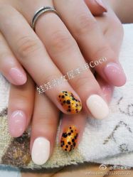 日系点点豹纹，COCO美甲师-娃娃美甲wawa nail salon