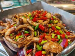 铁板鱿鱼须-昱龙大盆牛蛙馆(三兴街总店)
