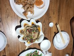 -东来菜馆•手抓海鲜家常菜•海鲜锅贴(鸽子窝店)