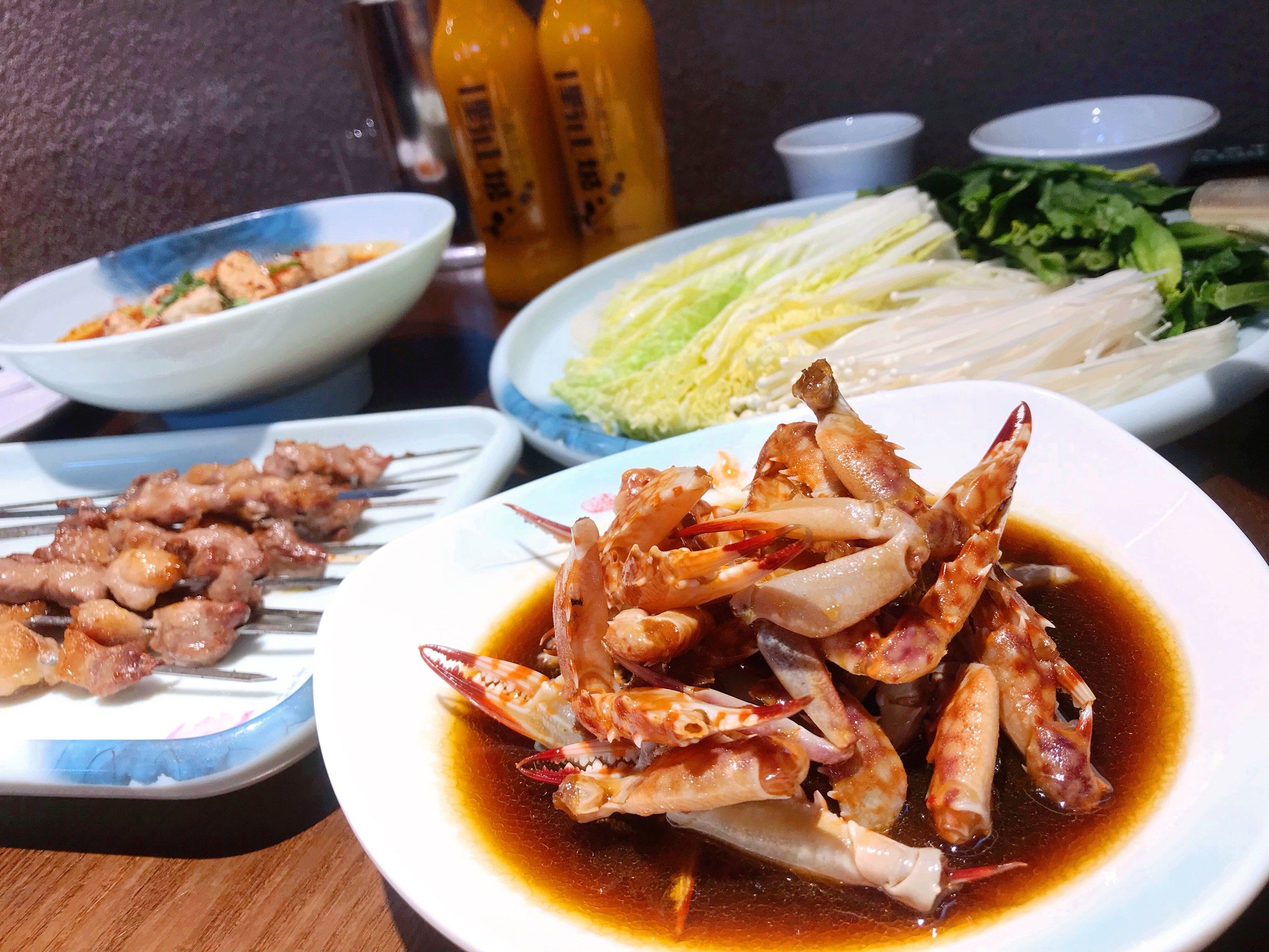 漠北人餐厅里的美食