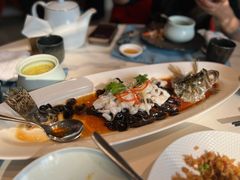 花园鸡汁蒸桂鱼-杭州西湖柳莺里酒店·闻莺厅