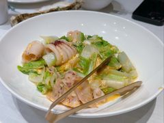 笔管鱼小白菜-开海·红岛海鲜虾水饺(石老人店)