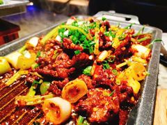 葱椒爆牛肉-绿茶餐厅(光谷世界城步行街店)