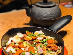 铁盘香煎黑牛肝菌-云海肴·汽锅鸡·云南菜(高德置地店)