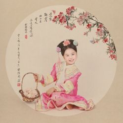 -后宫·古装汉服京剧儿童亲子全家福摄影