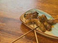 鸡皮卷虾串-樱の花亭日本料理店