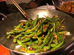 干锅豇豆鱿鱼-绿茶餐厅(华联万柳店)