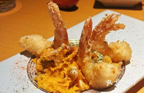 Pumpkin Mashed Tempura Shrimp