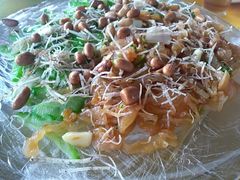 凉瓜生捞拼海哲-菠菜美食