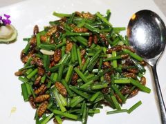 韭菜芯炒蚕蛹-味可道美食坊(福基路店)