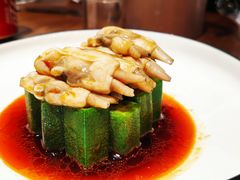 秋葵海蛏-东来菜馆•手抓海鲜家常菜•海鲜锅贴(鸽子窝店)