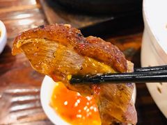 蘸甜辣酱的温泉烧鹅-农厨好味·温泉鹅·农家菜