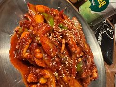 辣炒章鱼-包装马车·韩国料理·포장마차