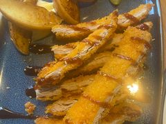炸猪排配煎苹果-幸薈飯堂