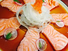 Nobu风·新派三文鱼刺身-山杏yama-katsu·吉列炸物