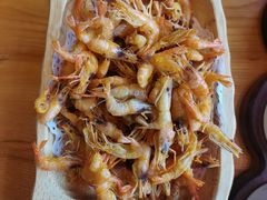 干炸丹江活青虾-丹江渔村(龙旗店)