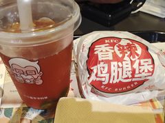 香辣鸡腿堡-肯德基(宁波万达店)