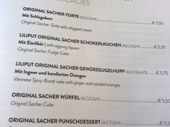 菜单-Cafe Sacher(WIEN)